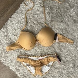 NWT Victoria’s Secret gold bikini
